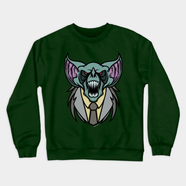 Bat Face Crewneck Sweatshirt by Dark_Inks